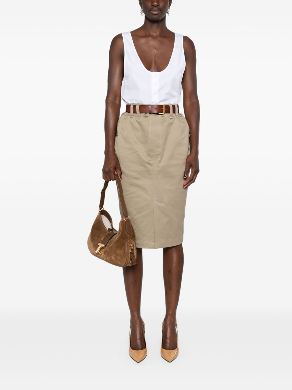 Saint Laurent Saint Laurent semi-sheer Henley Tank Top