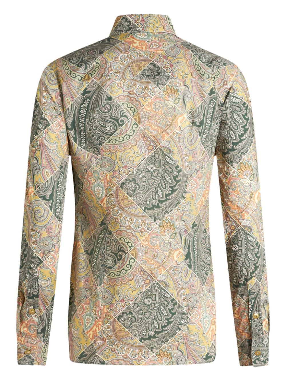 Etro Etro Patchwork-print poplin shirt