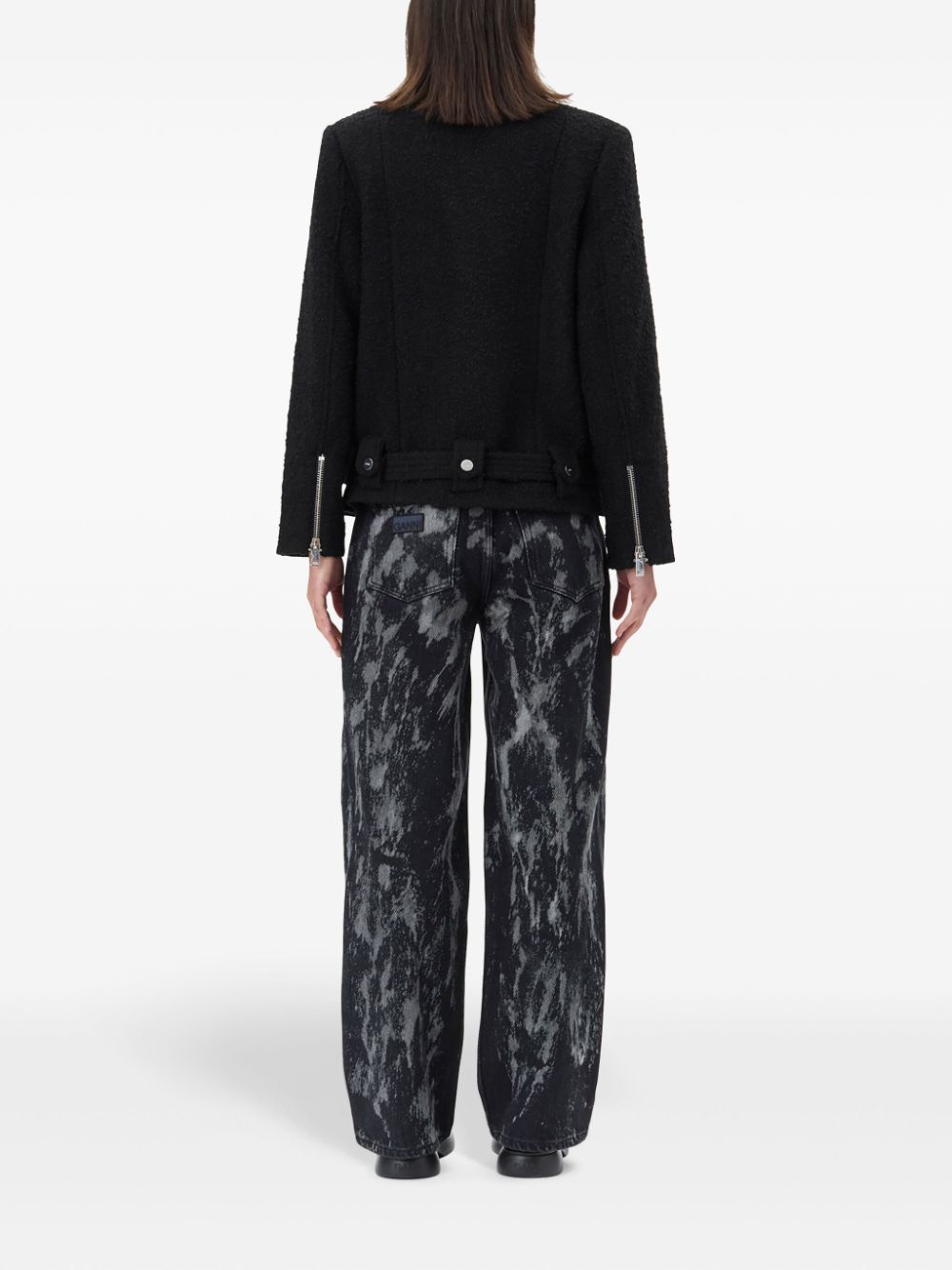 Ganni Ganni Textured Boucle Wool Jacket