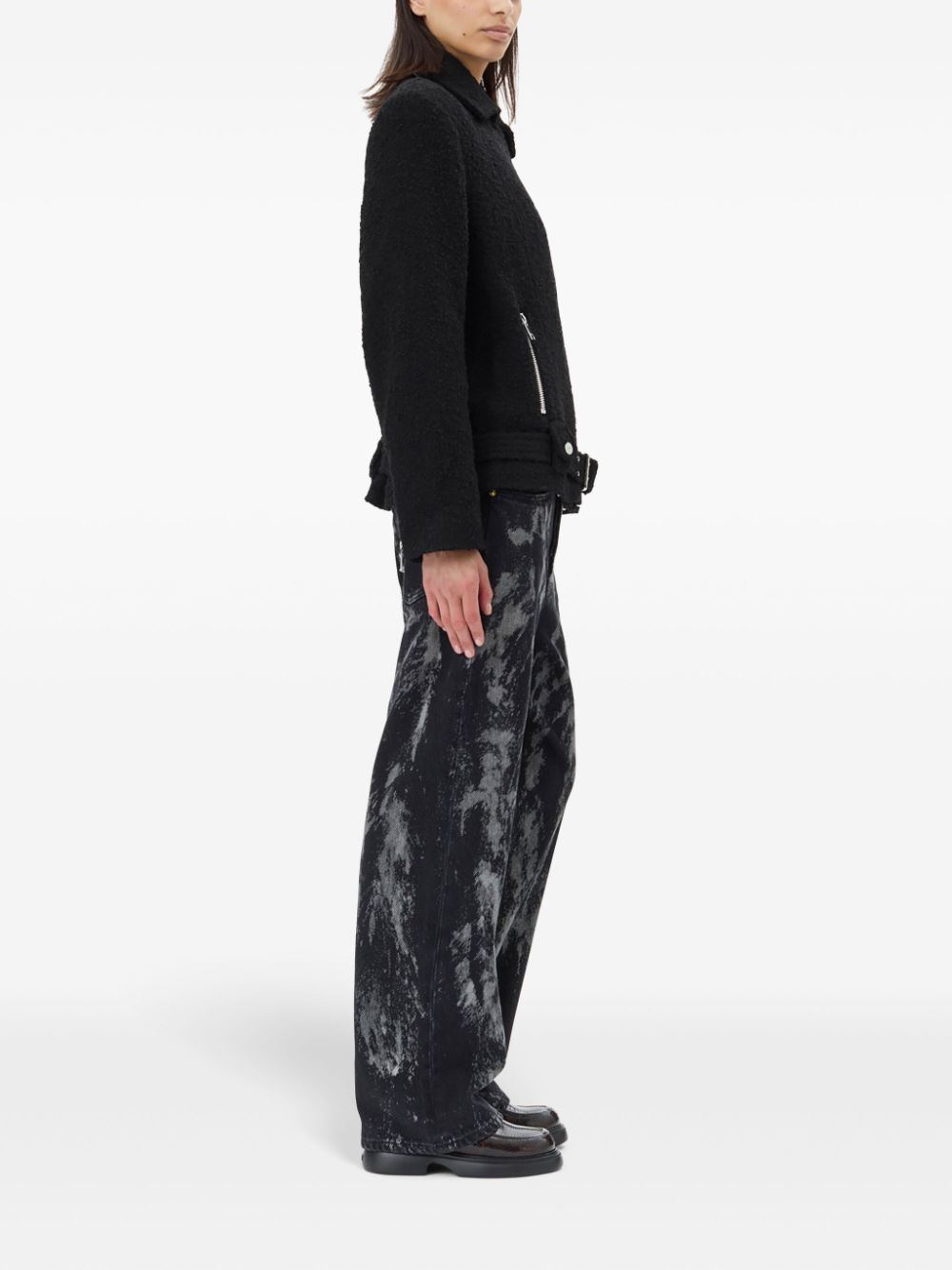 Ganni Ganni Textured Boucle Wool Jacket