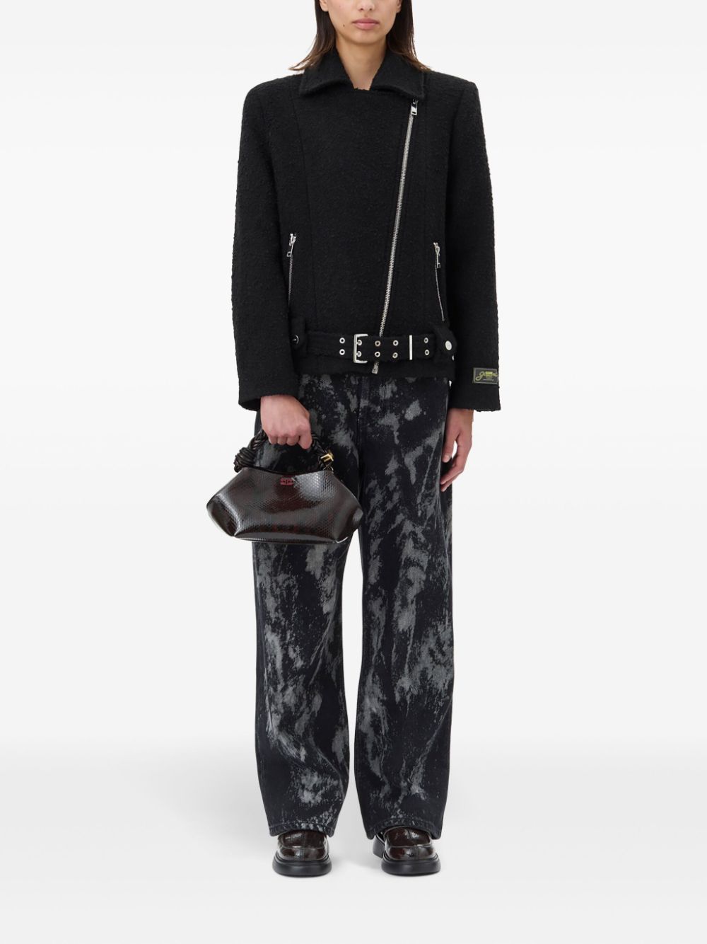 Ganni Ganni Textured Boucle Wool Jacket