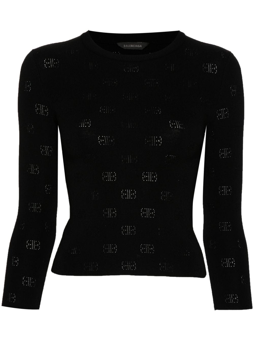Balenciaga Balenciaga BB-pattern open-knit jumper
