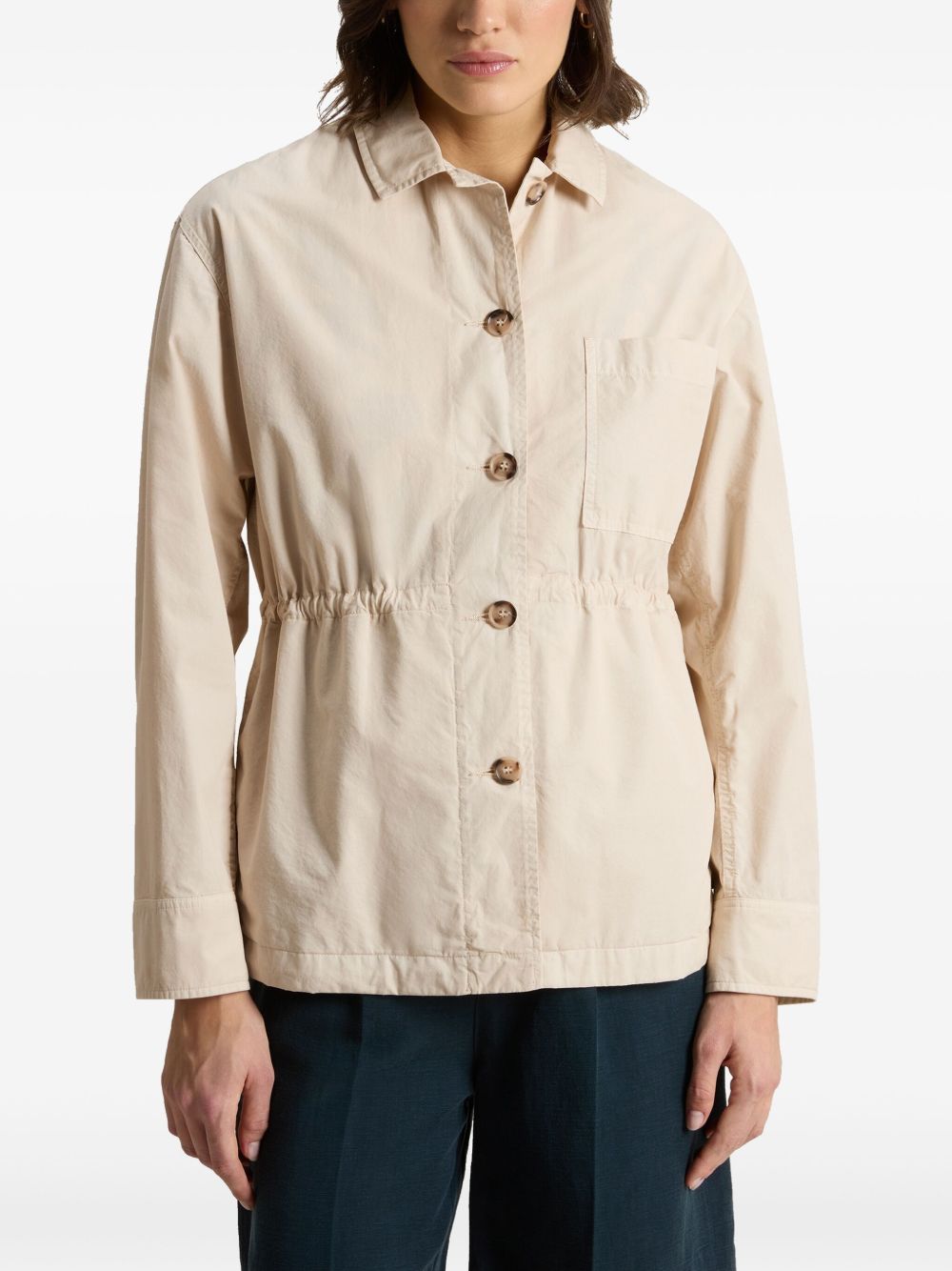 Woolrich Woolrich Garment-Dyed Pure Cotton Overshirt beige