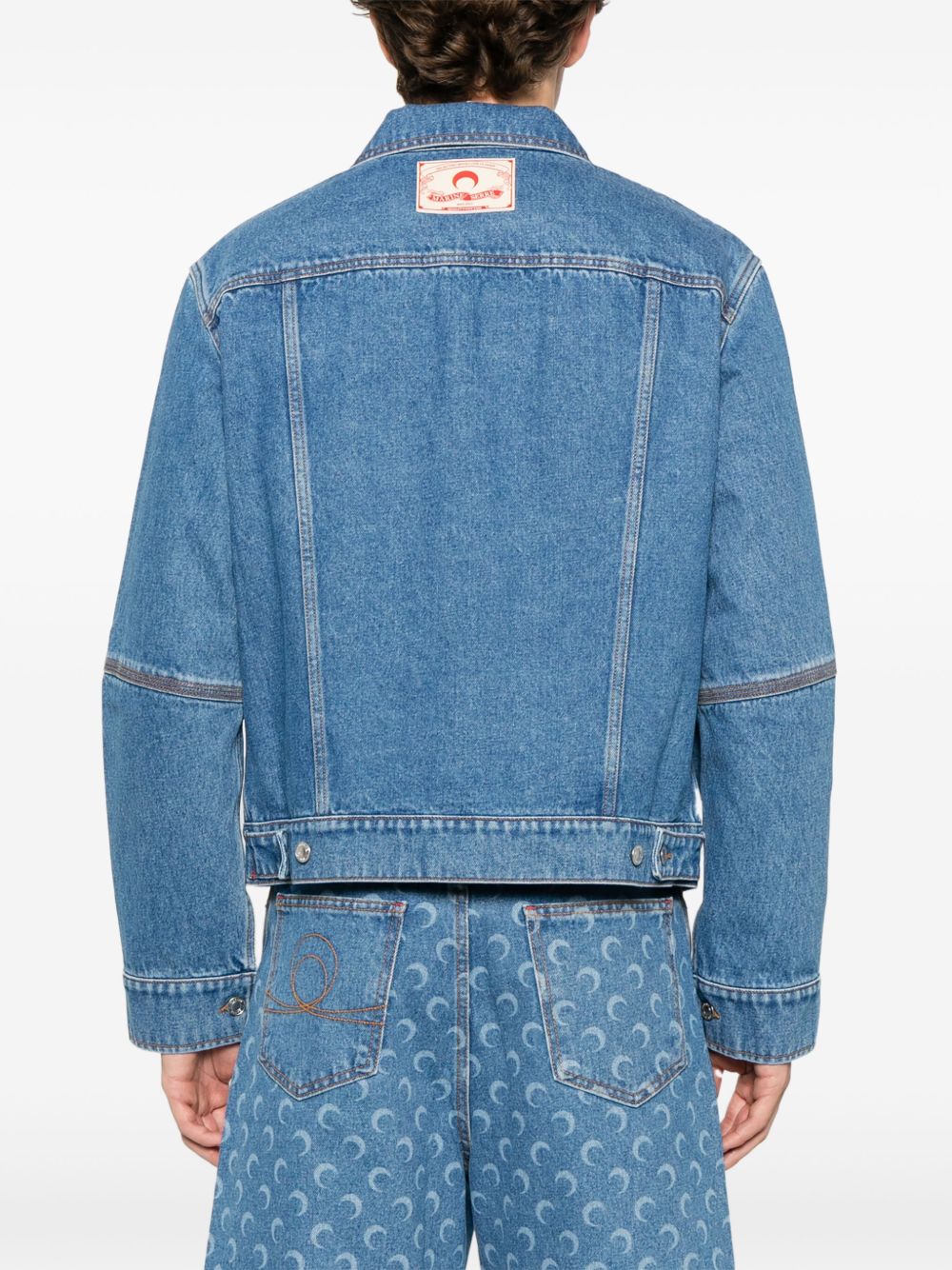 Marine Serre Marine Serre crescent moon-print denim jacket