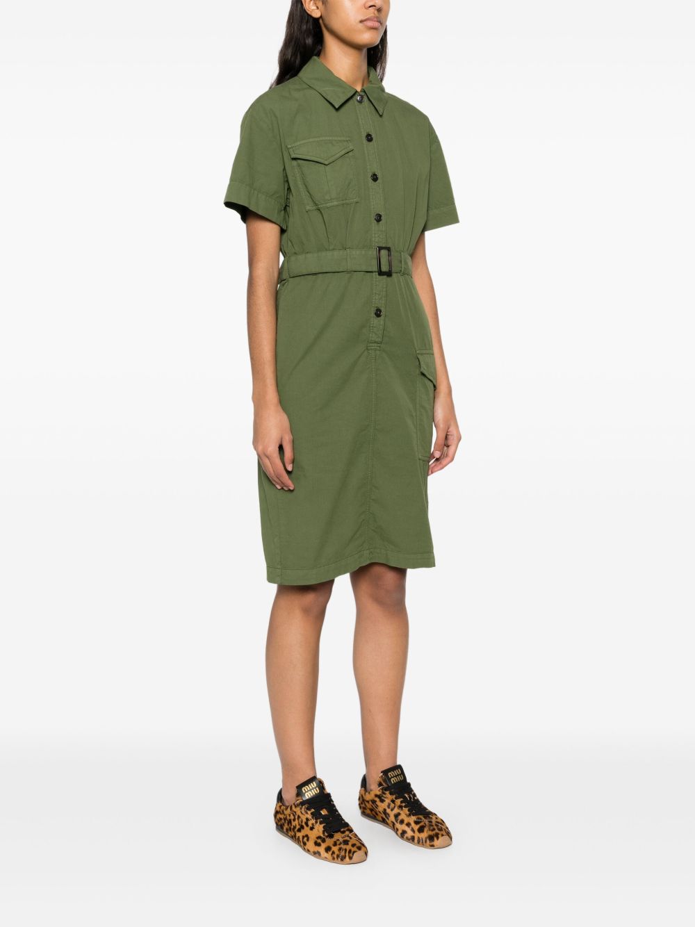 Woolrich Woolrich belted waist shirt dress