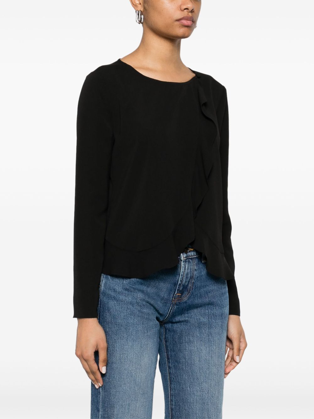 سترة قميص بكشكشة انسيابية من إمبوريو أرماني