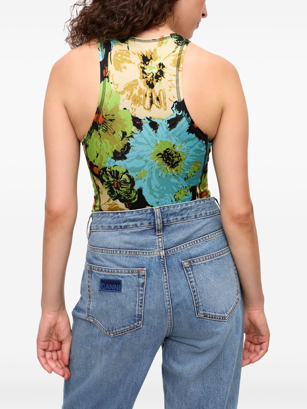 Ganni Ganni floral-print Bodysuit