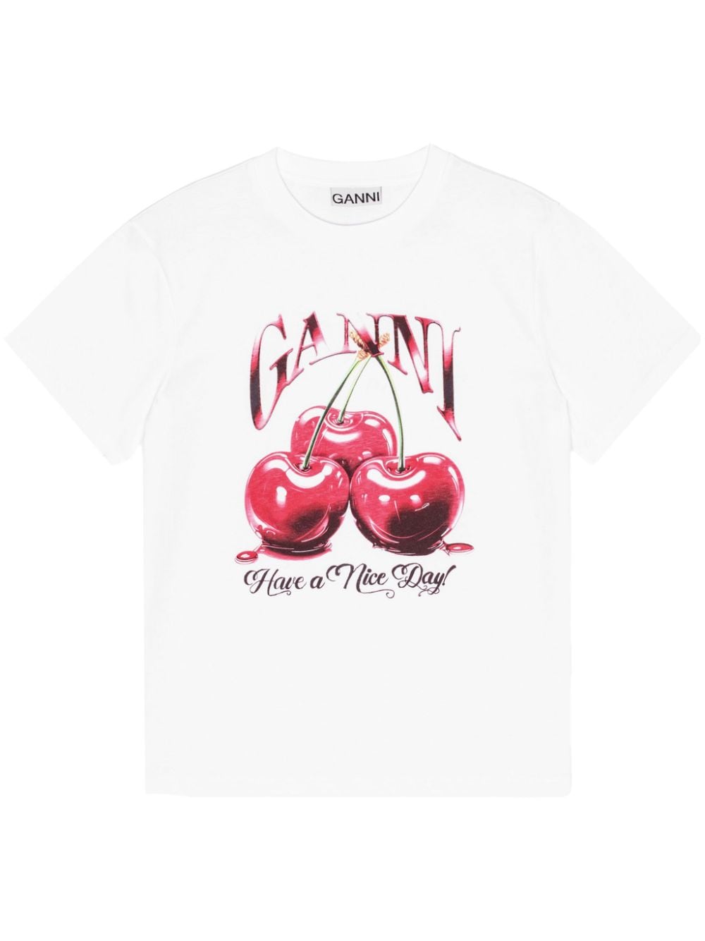 Ganni GANNI T-shirts and Polos White