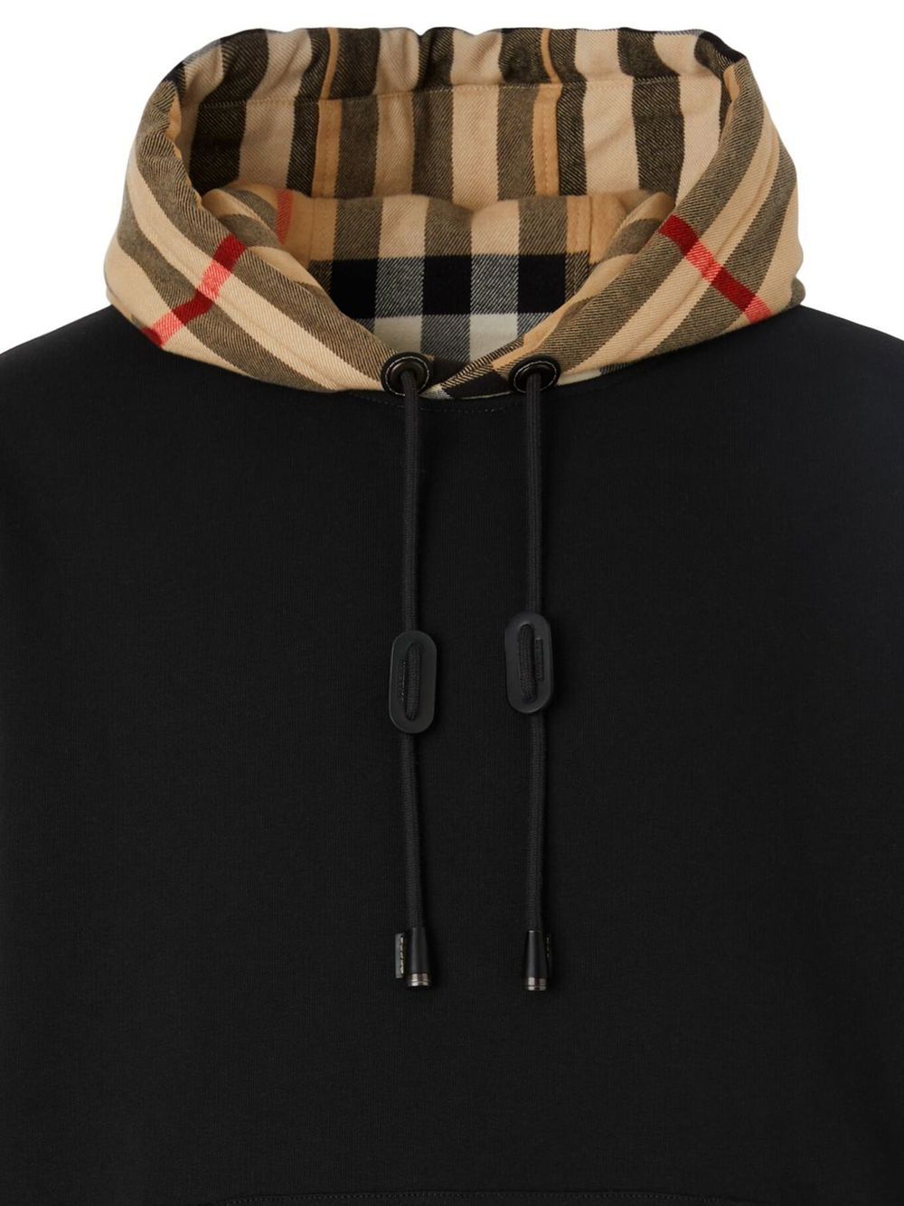 Burberry Burberry Check Cotton Blend Zip-Up Hoodie