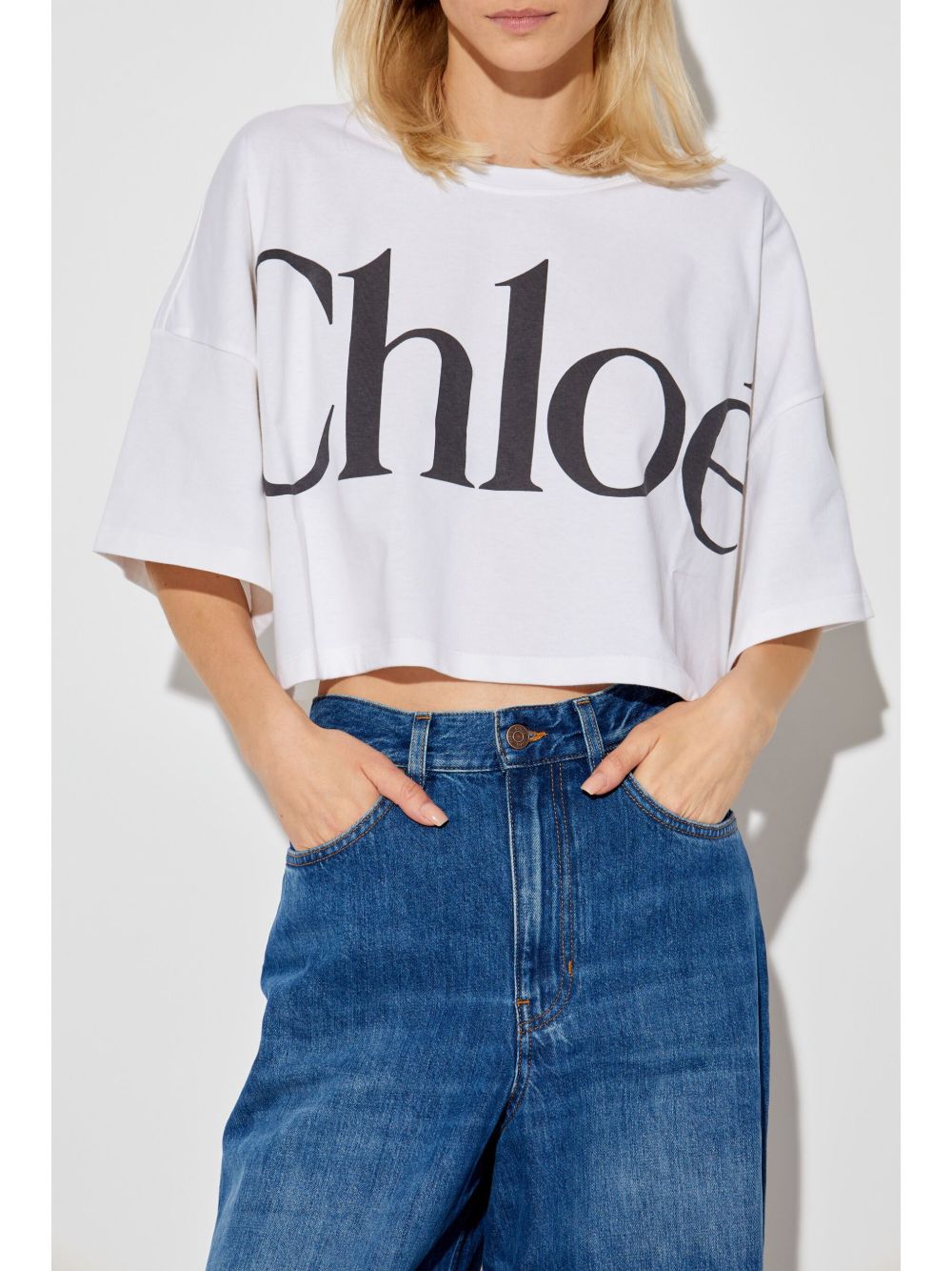 Chloé Chloé Logo-print crop top