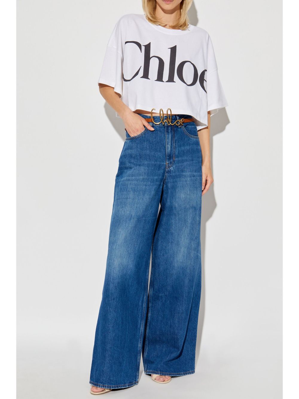 Chloé Chloé Logo-print crop top