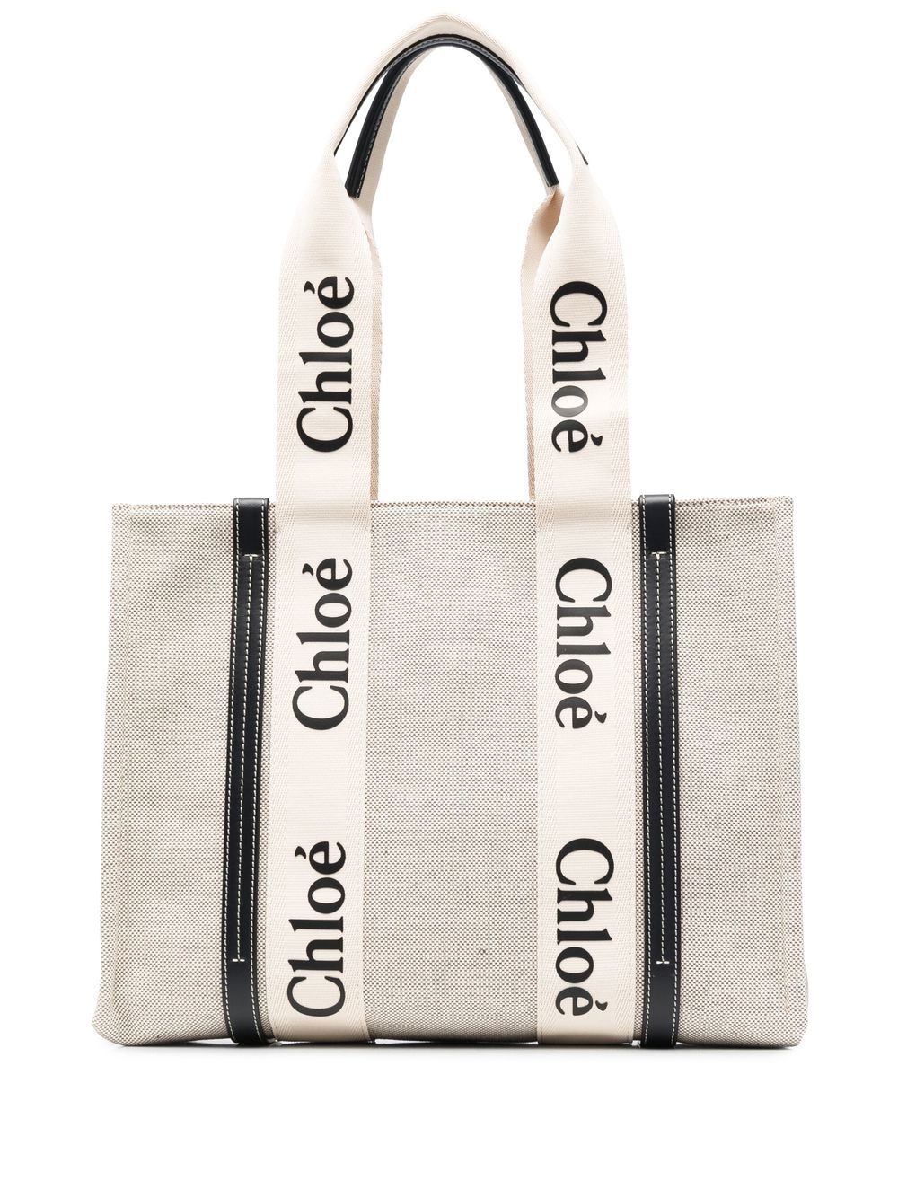 Chloé Chloé Woody canvas medium tote bag