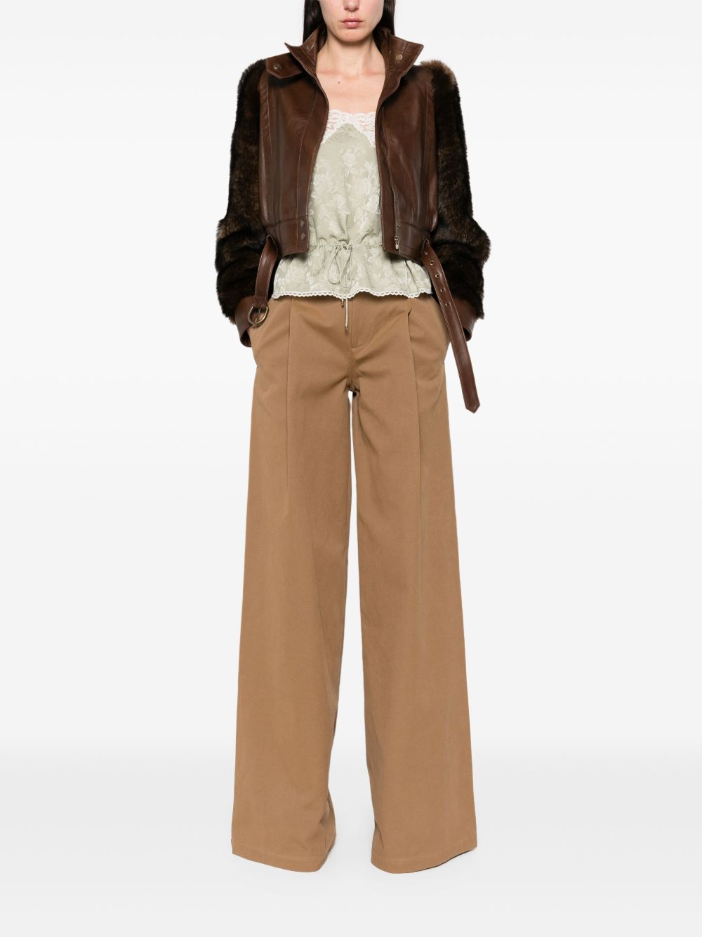 Chloé Chloé Cotton wide-leg trousers