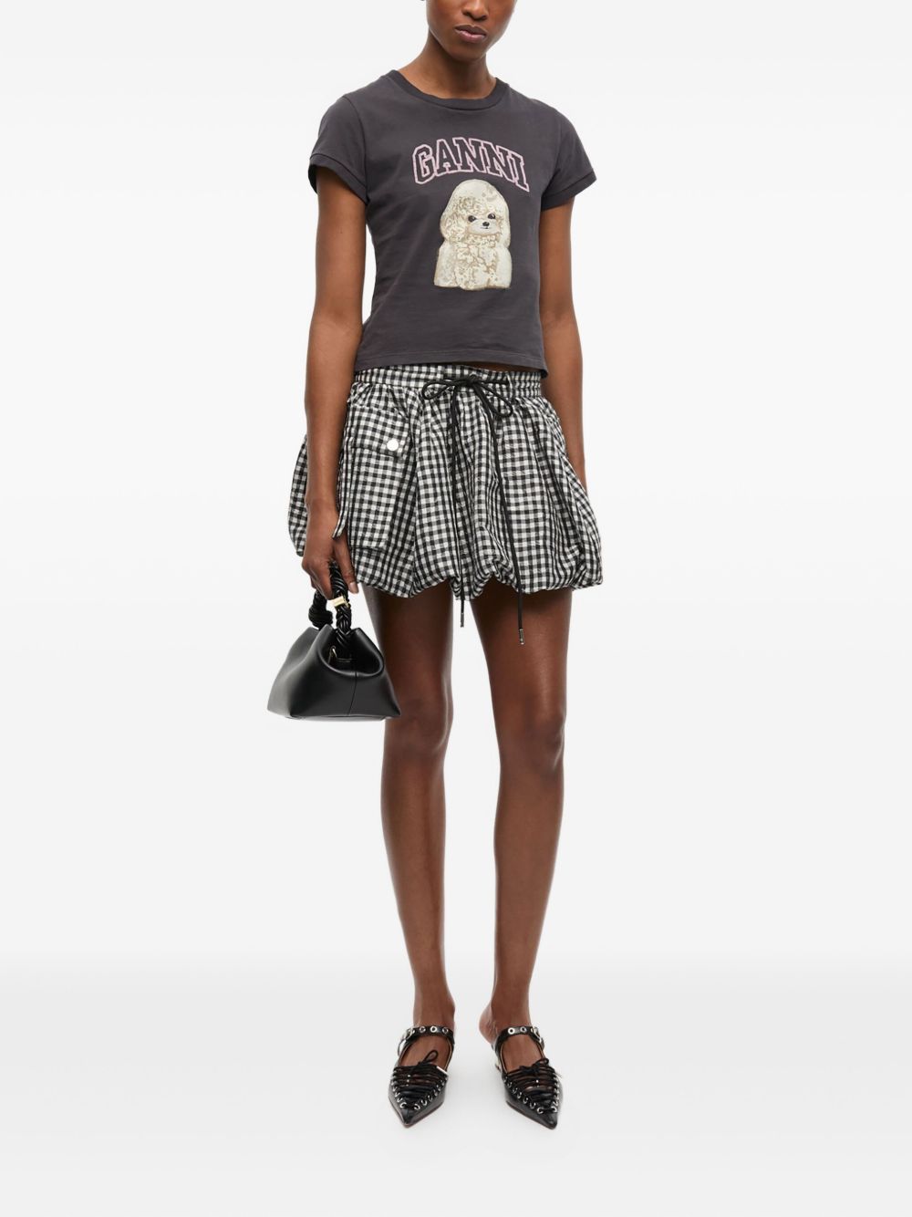 قمصان Ganni GANNI وقمصان البولو باللون الرمادي