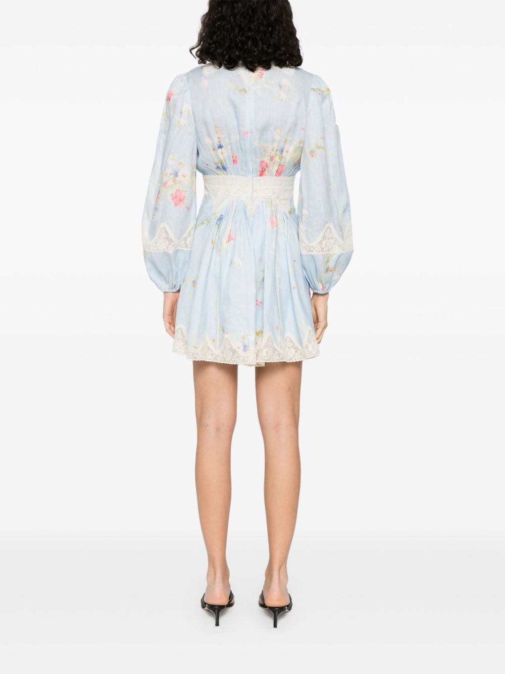 Zimmermann Zimmermann Lucky plunging lace mini dress