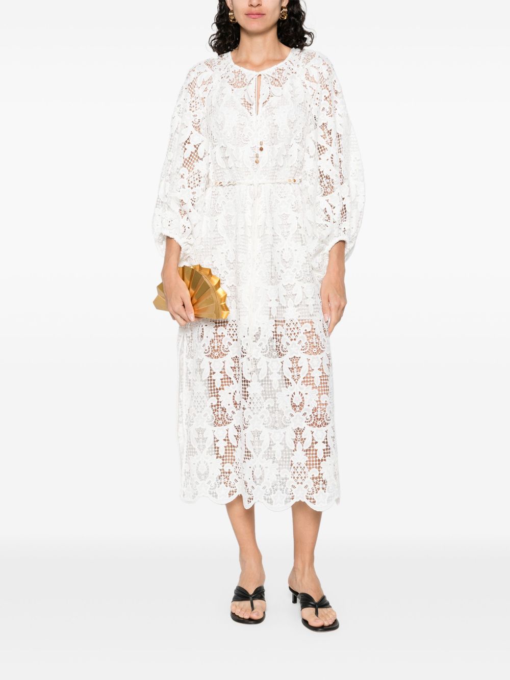 Zimmermann Zimmermann Coco lace midi dress - ivory