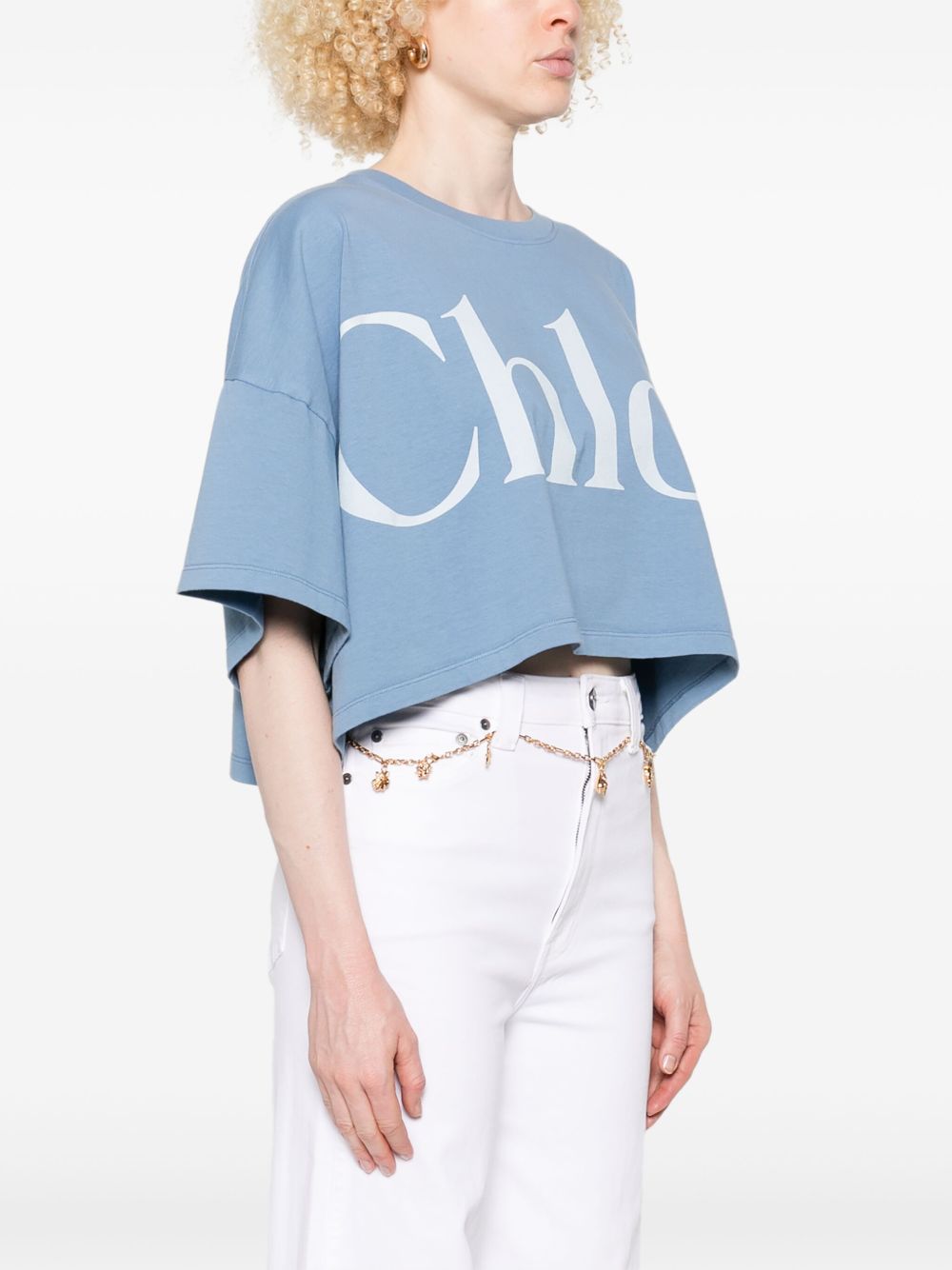 Chloé Chloé Chloè T-shirts and Polos Clear Blue