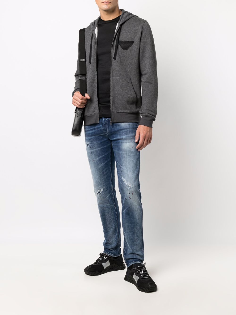 تيشيرتات وقمصان بولو إمبوريو أرماني باللون الأسود