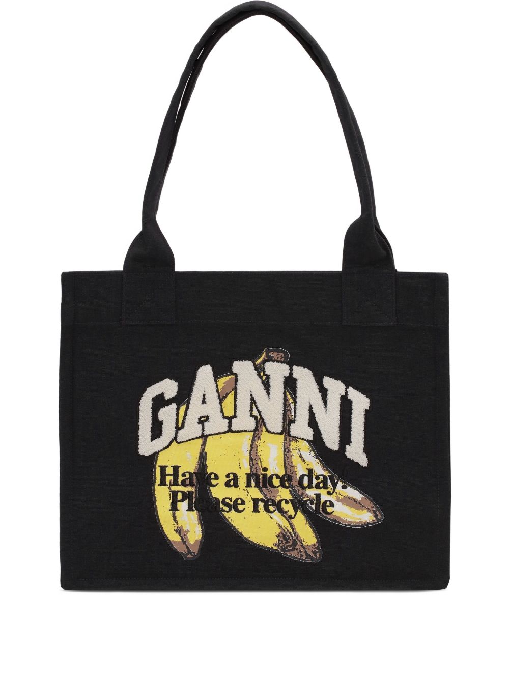 Ganni Ganni Organic cotton large tote bag
