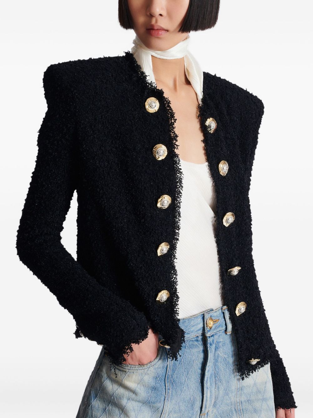 Balmain Balmain Edge-to-edge tweed jacket