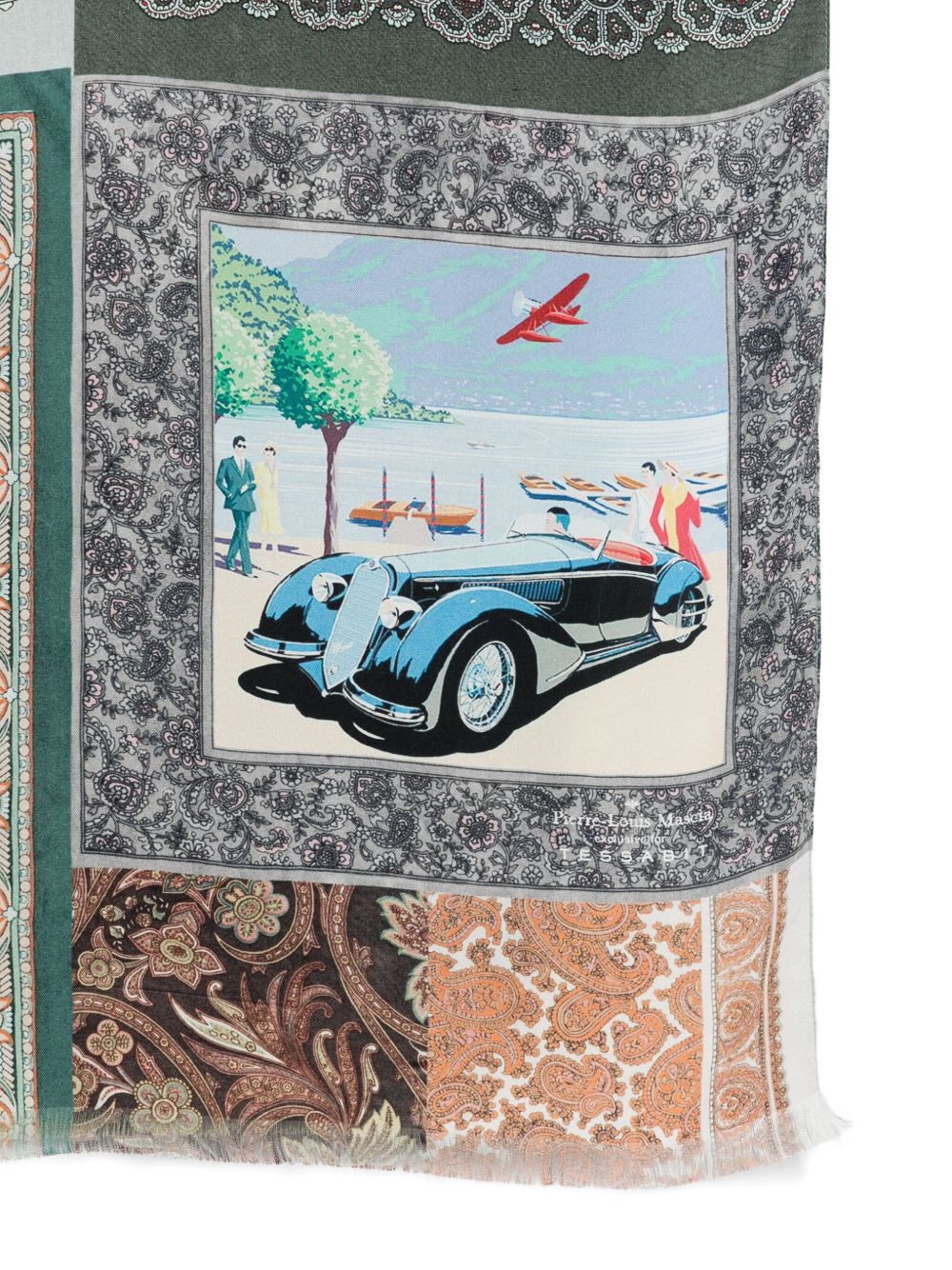 032C Pierre Louis Mascia silk printed scarf