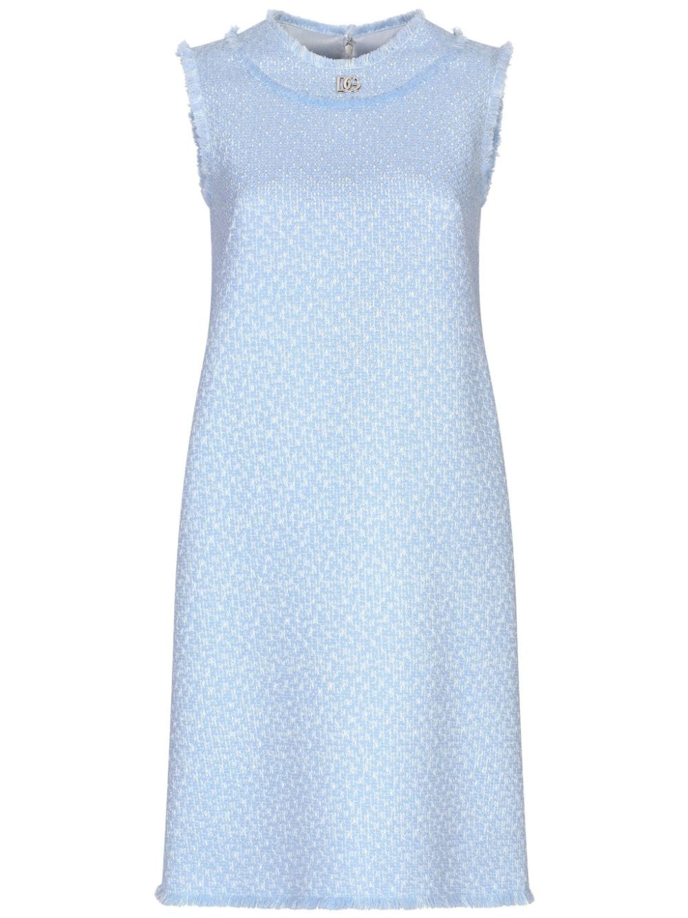 Dolce & Gabbana Dolce & Gabbana Sleeveless raschel tweed dress with DG logo
