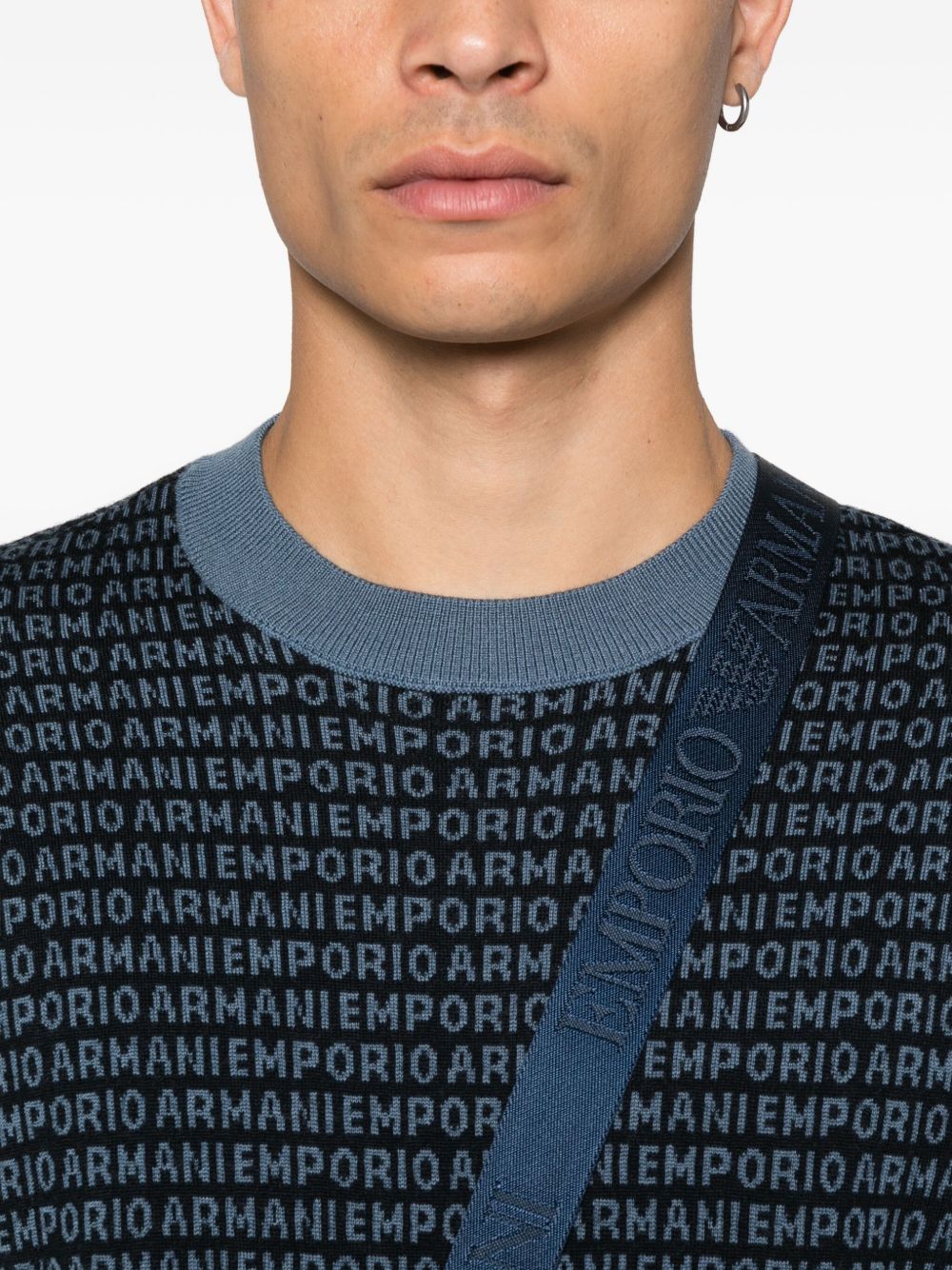 Emporio Armani Emporio Armani Wool sweater with printed logo
