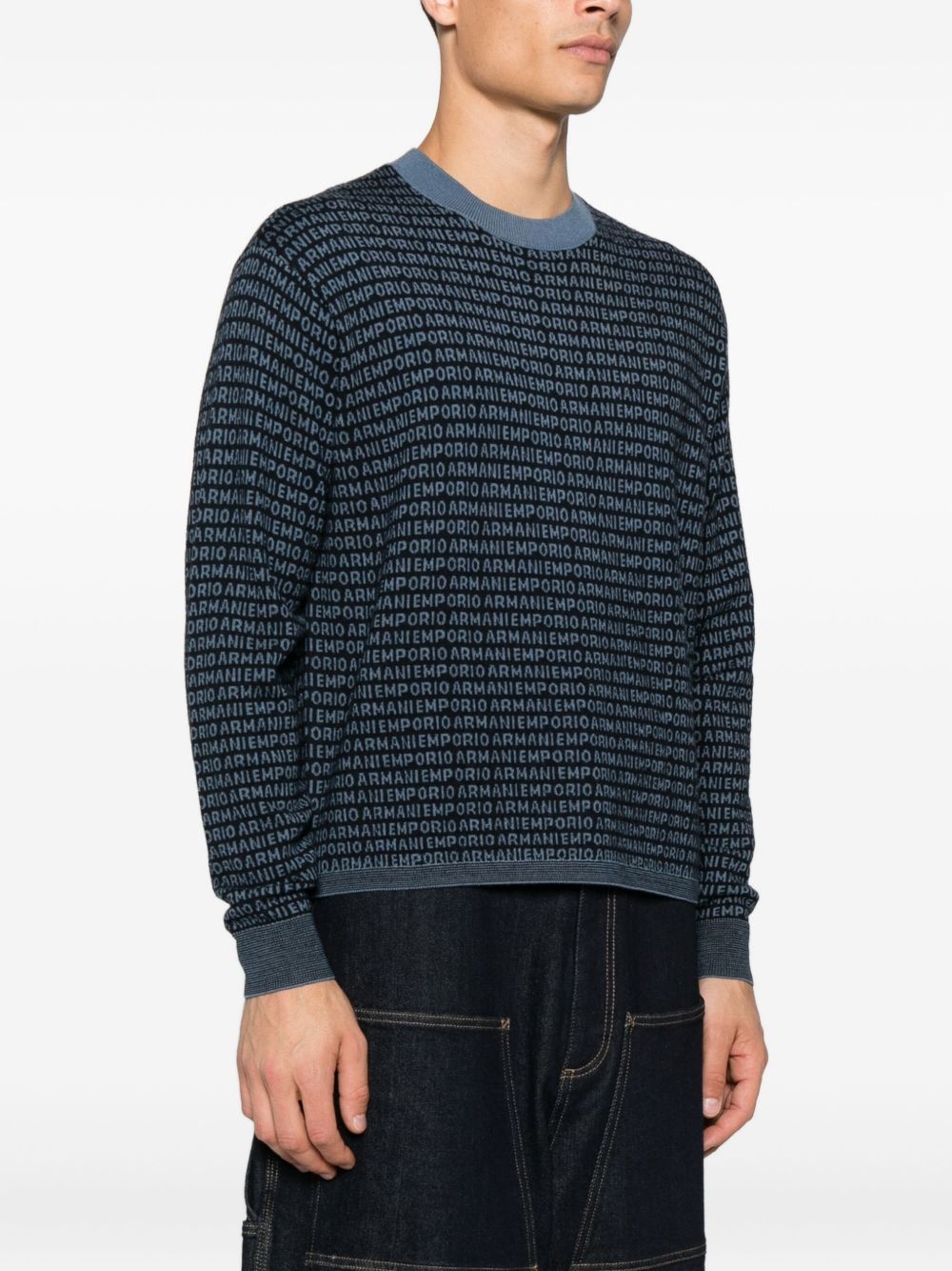 Emporio Armani Emporio Armani Wool sweater with printed logo
