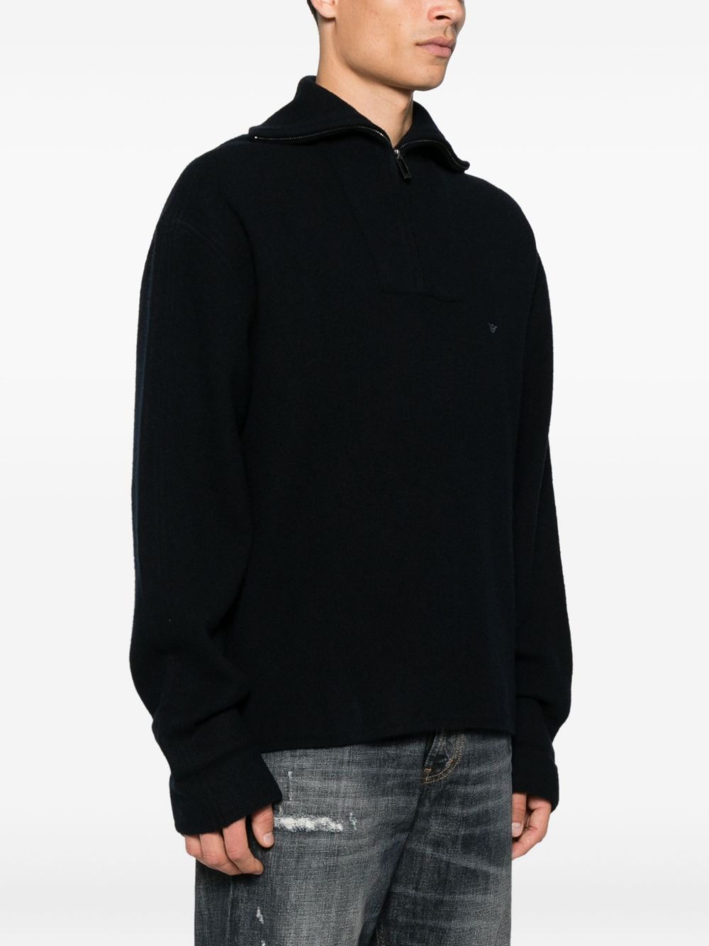 Emporio Armani Emporio Armani Half-zip wool sweater