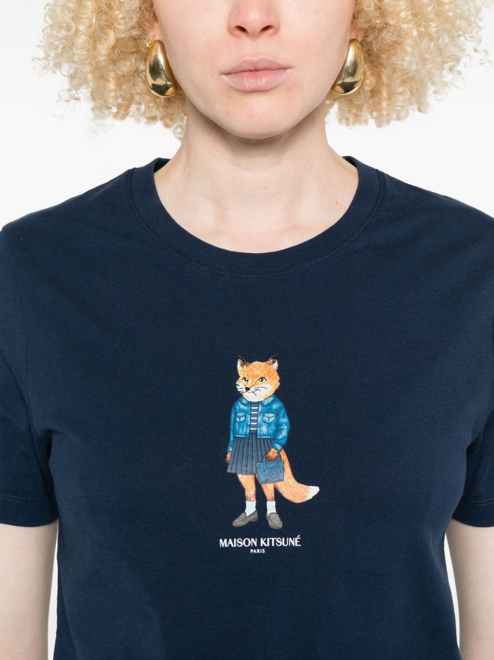 Maison Kitsuné Maison Kitsuné Dressed Fox print T-shirt