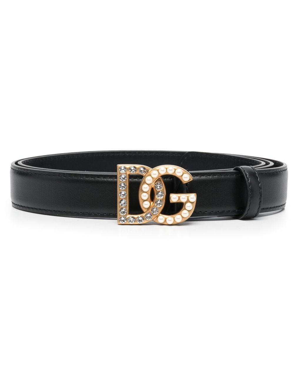Dolce & Gabbana Dolce & Gabbana DG-logo embellished leather belt