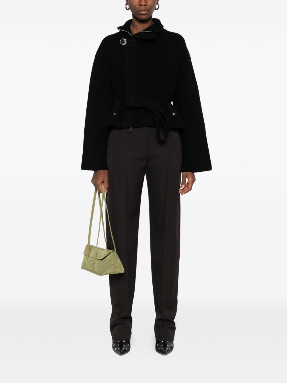 Alexander McQueen Pressed-crease tailored trousers