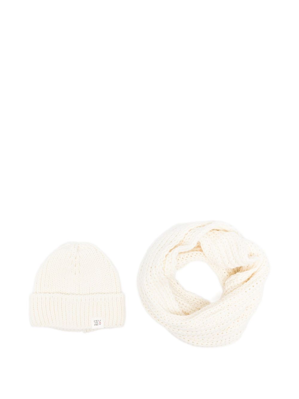 Peuterey Peuterey Wool blend hat and neckband set