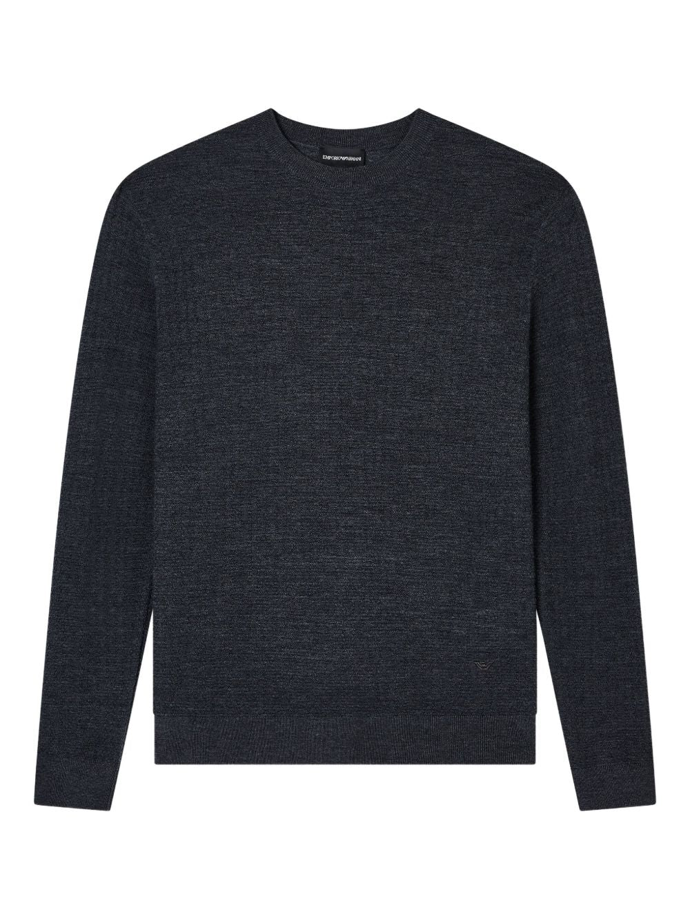 Emporio Armani Emporio Armani Virgin wool sweater with raised jacquard pattern