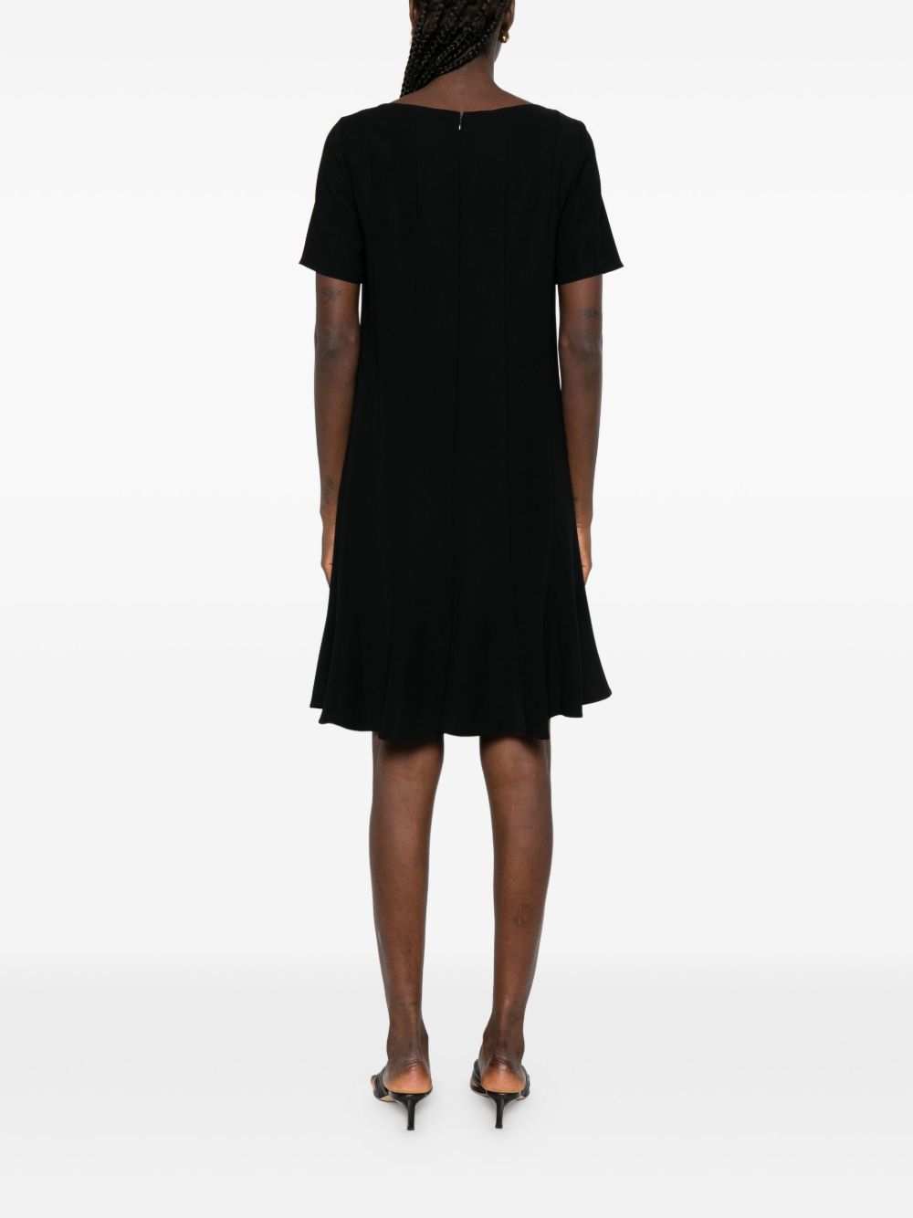 Emporio Armani Emporio Armani Pleated dress in techno cady