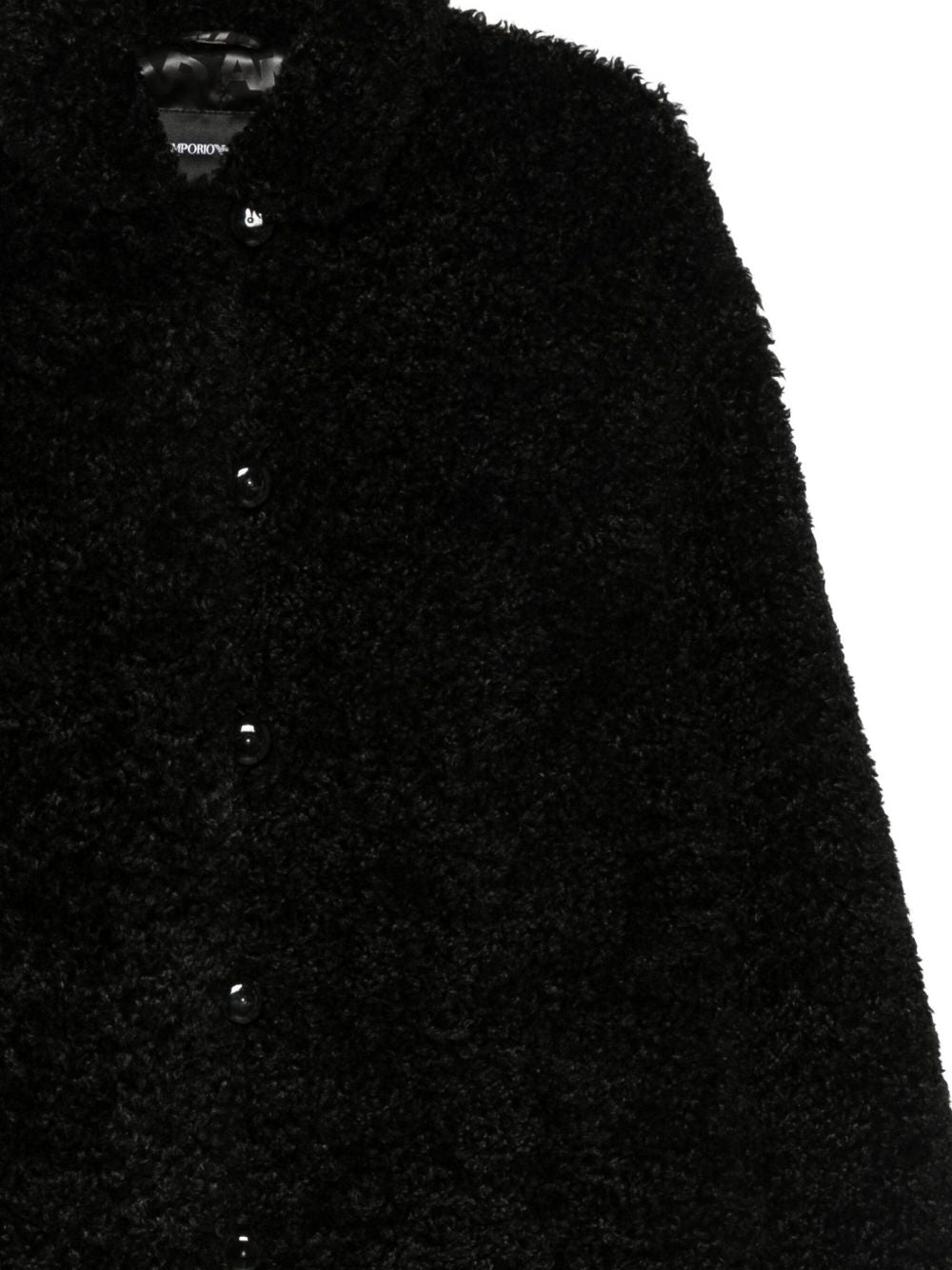 Emporio Armani Emporio Armani Oversized coat in bouclé faux fur