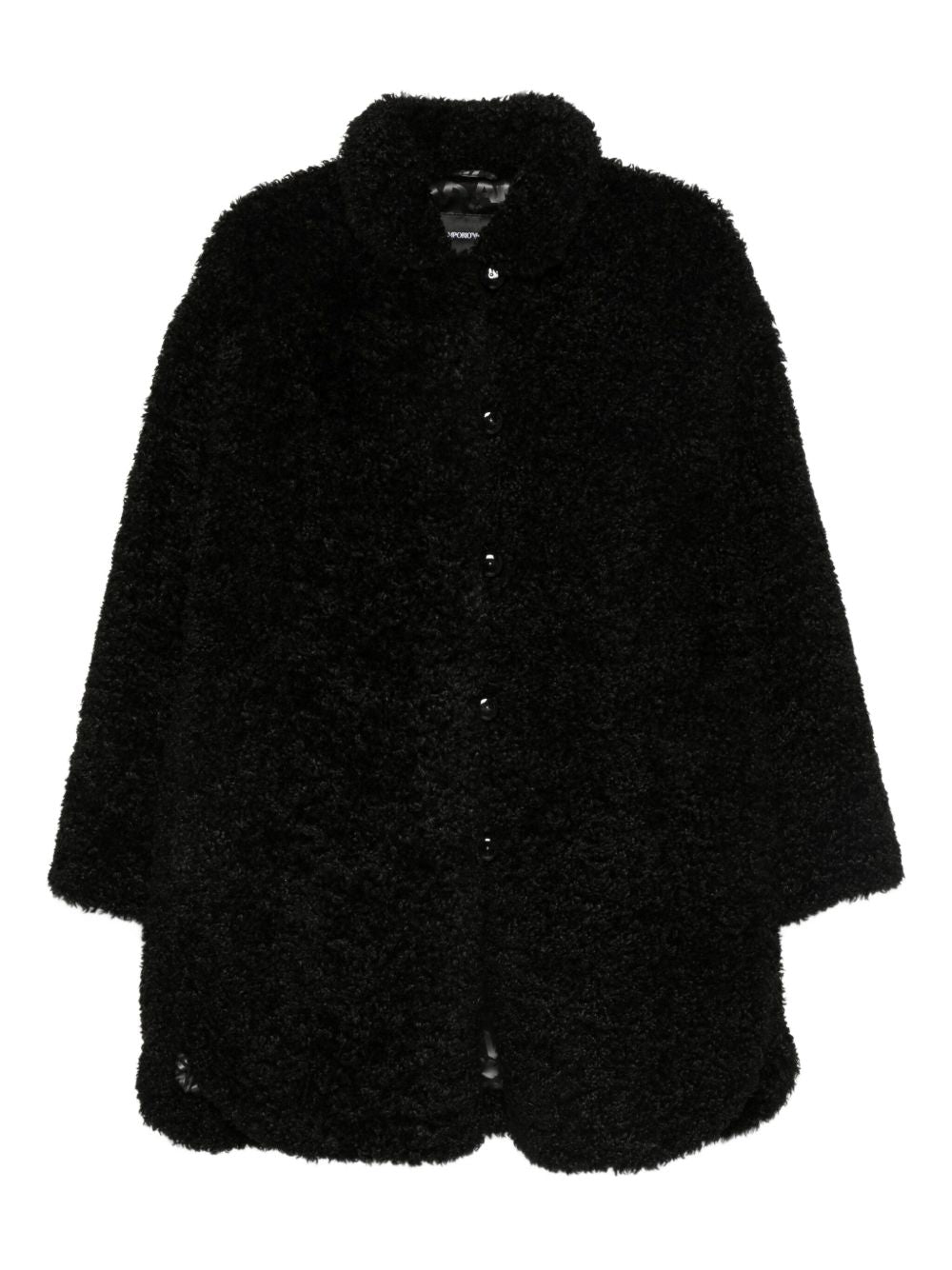 Emporio Armani Emporio Armani Oversized coat in bouclé faux fur
