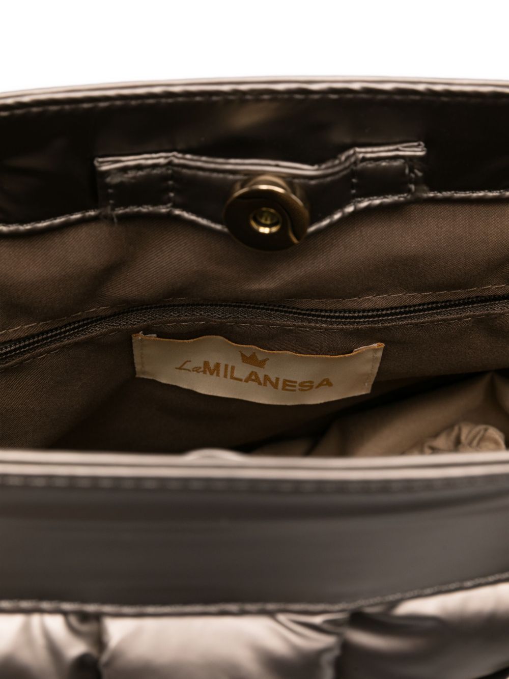 La Milanesa La Milanesa Bamboo-handle quilted tote bag