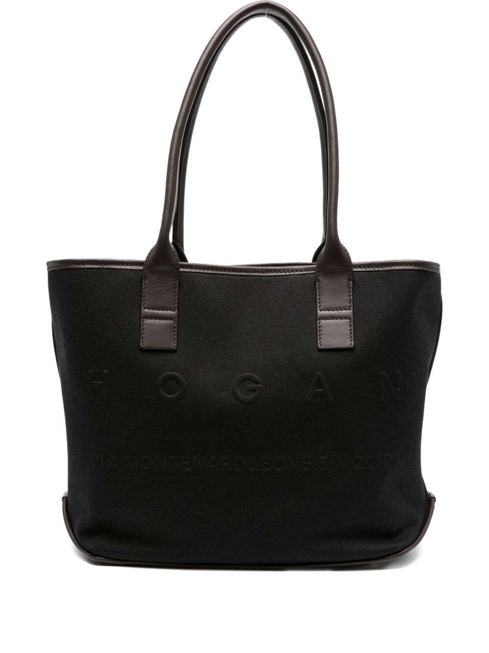 Hogan Pre Hogan Pre Script Shopping leather-trimmed tote bag