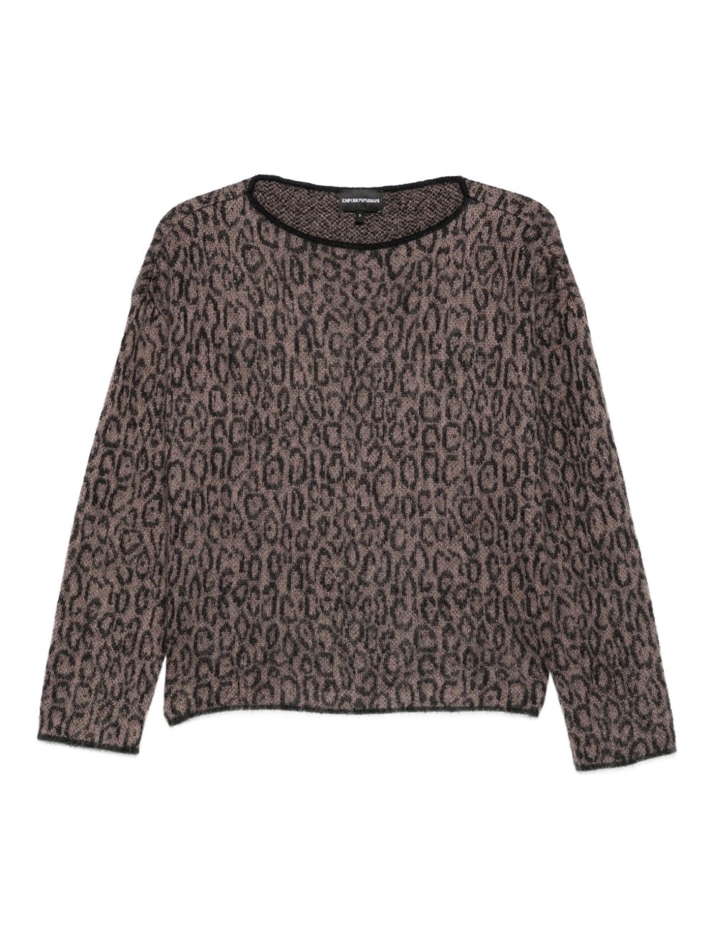 Emporio Armani Emporio Armani Leopard-print crew-neck sweater