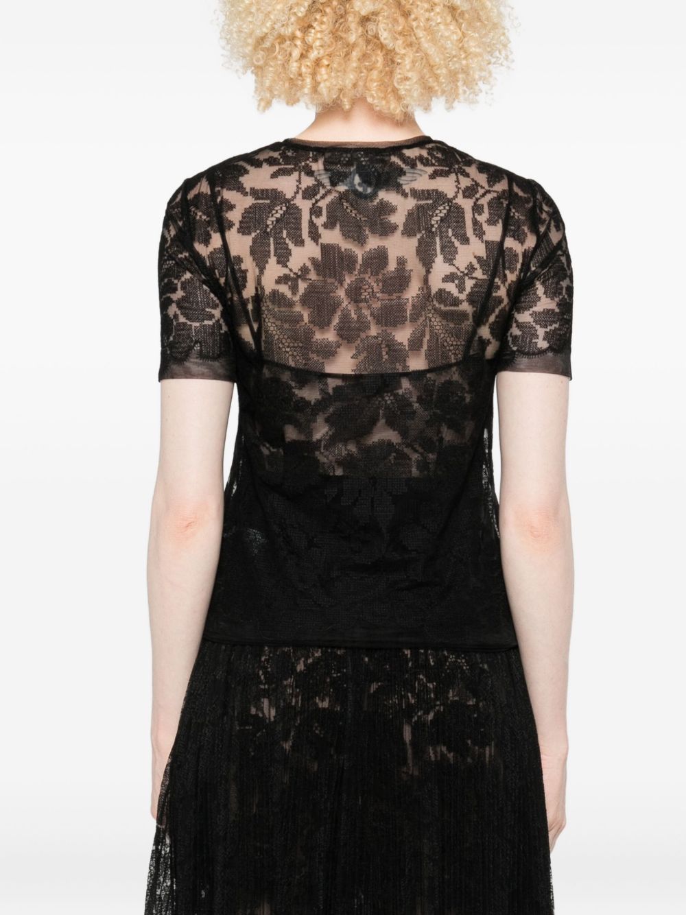 Ermanno Scervino Ermanno Scervino Floral-lace mesh top