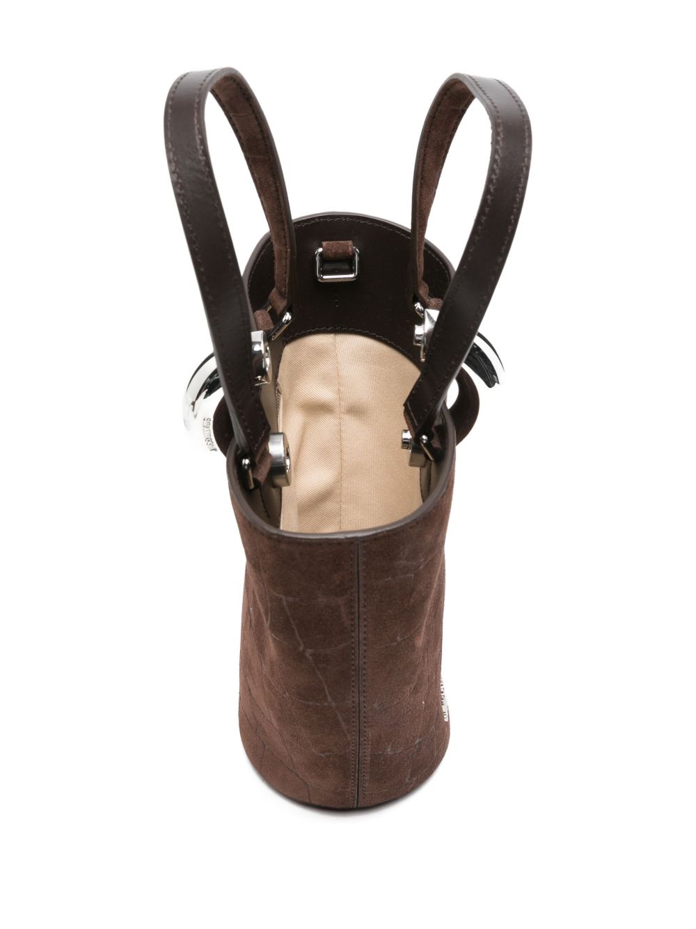 JACQUEMUS JACQUEMUS Crocodile-Effect Ring-Detail Tote Bag