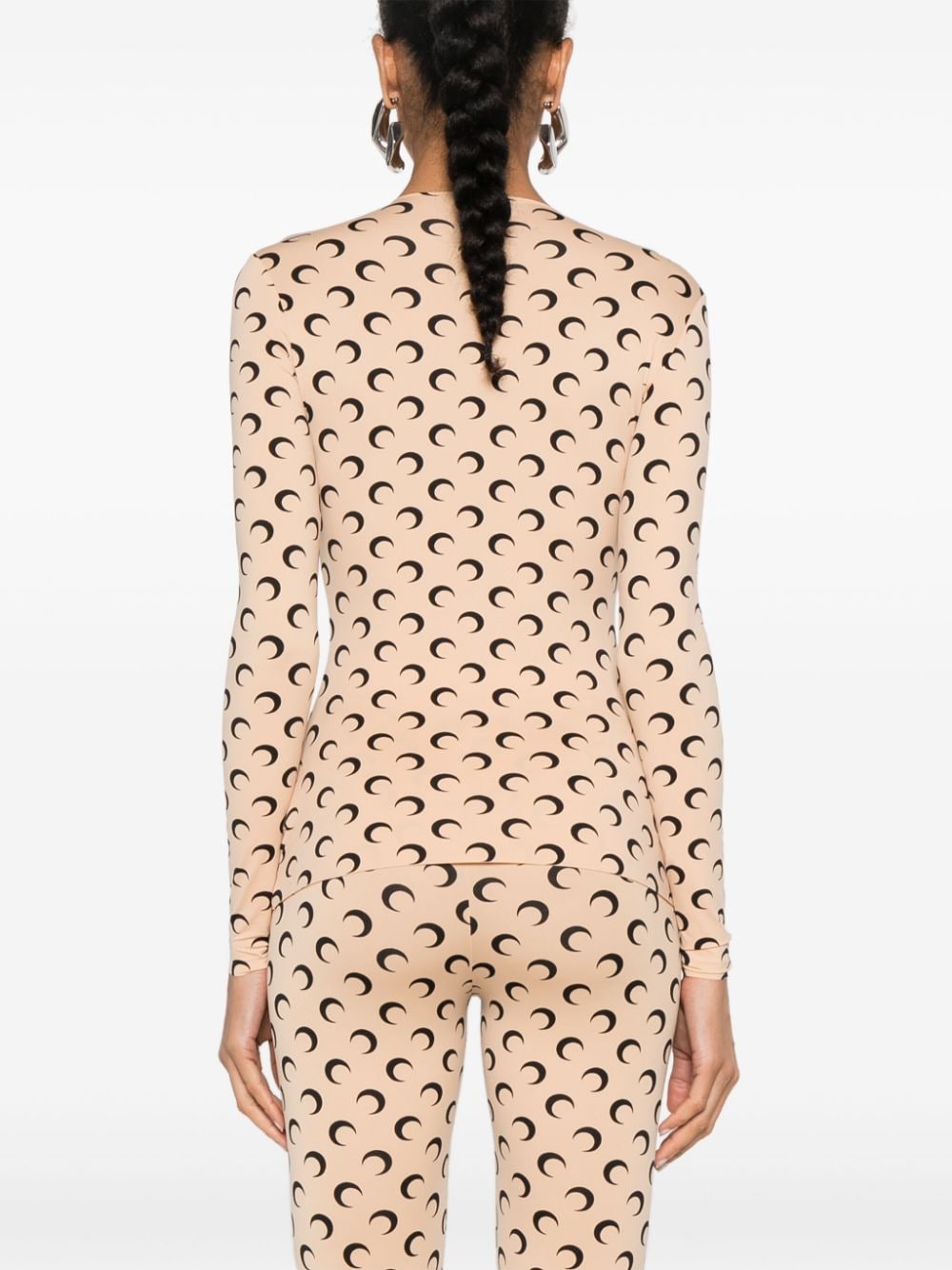 Marine Serre Marine Serre Crescent Moon-print top