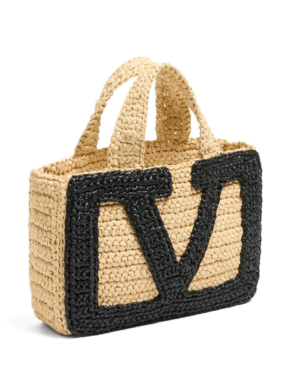 Valentino Garavani Valentino Garavani Viva Superstar Small Raffia Shopping Bag