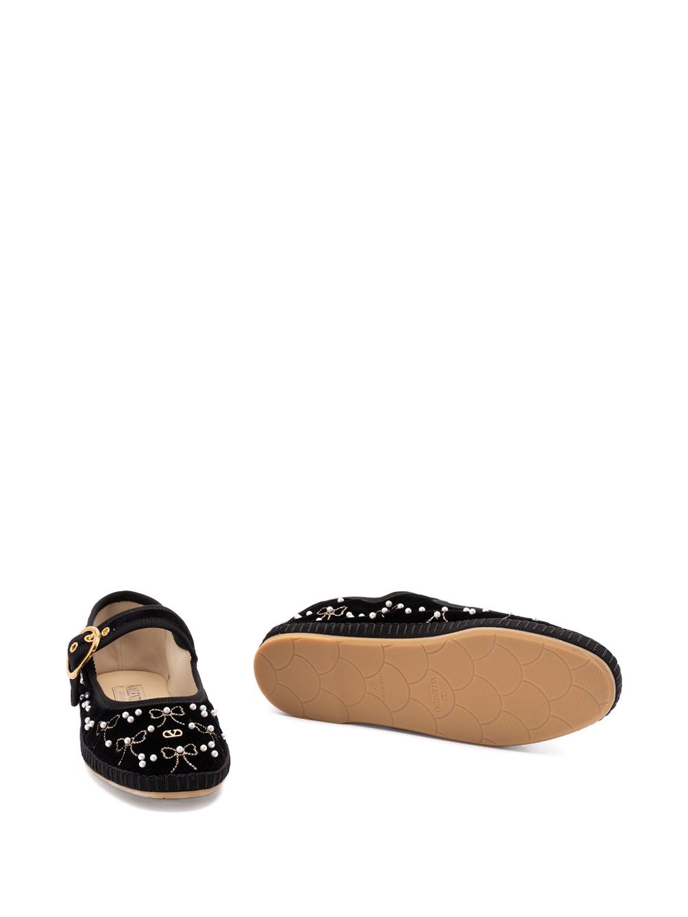 Valentino Garavani Valentino Garavani VLogo bow-embellished ballet flats