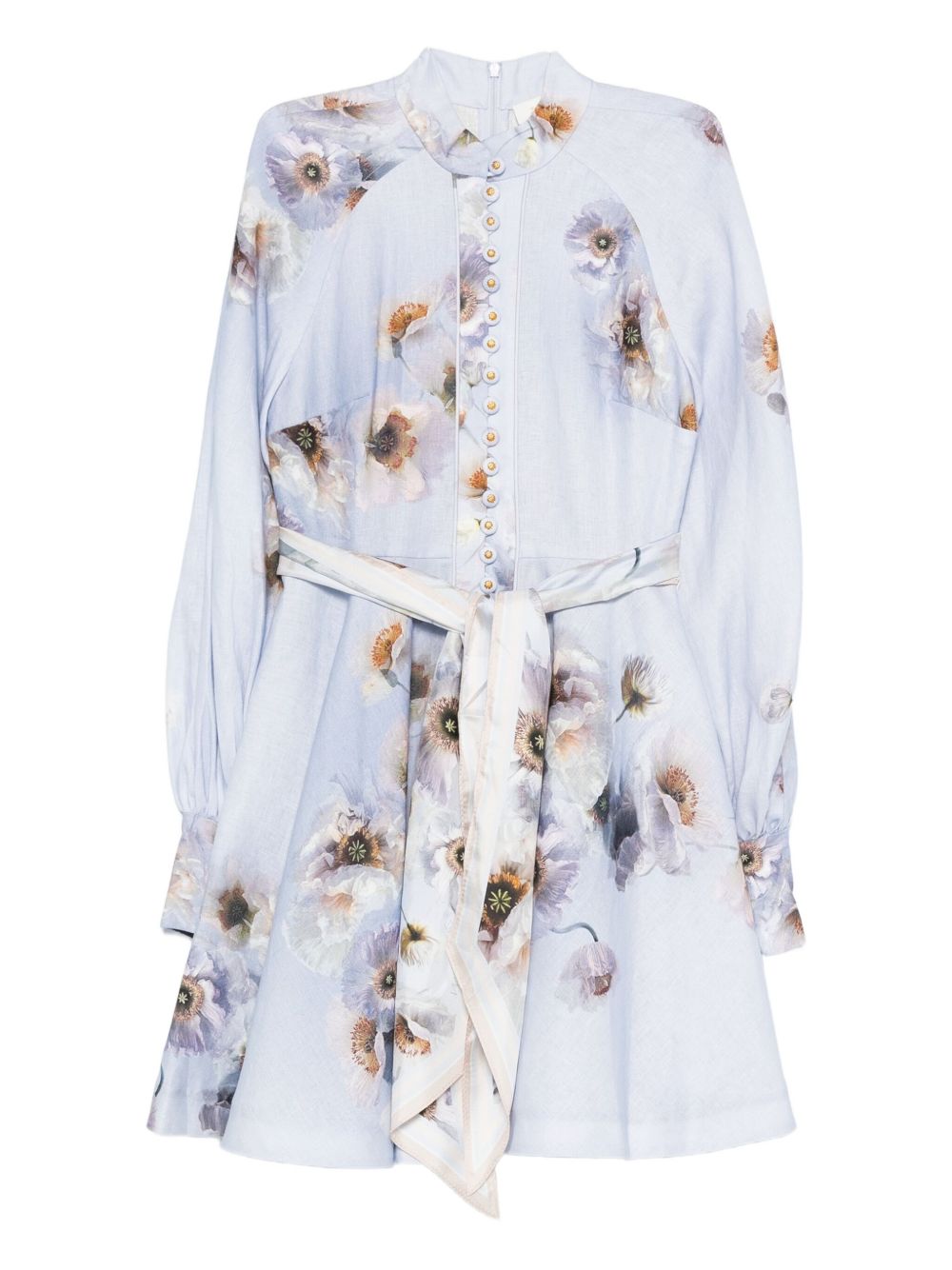 Zimmermann Floral-print linen mini dress