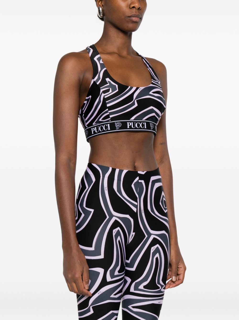 Pucci Pucci Racer-neck print bra