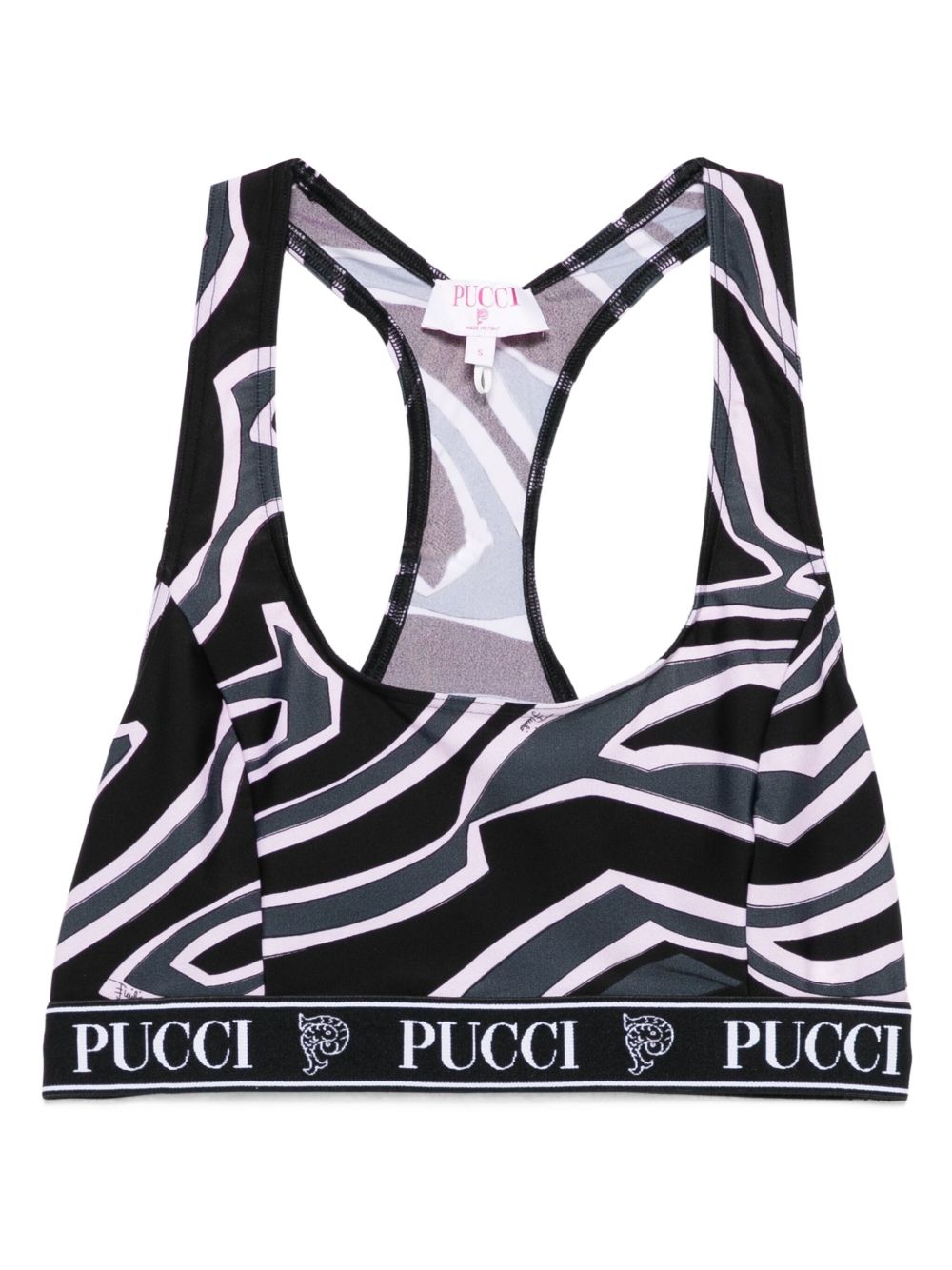 Pucci Pucci Racer-neck print bra