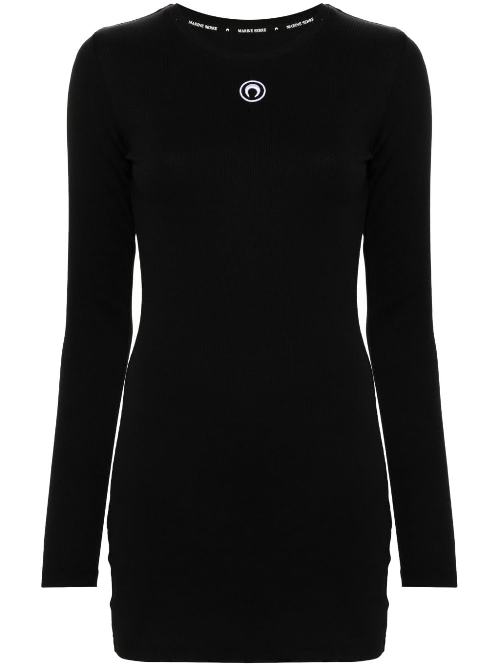 Marine Serre Marine Serre Crescent Moon-embroidered mini dress