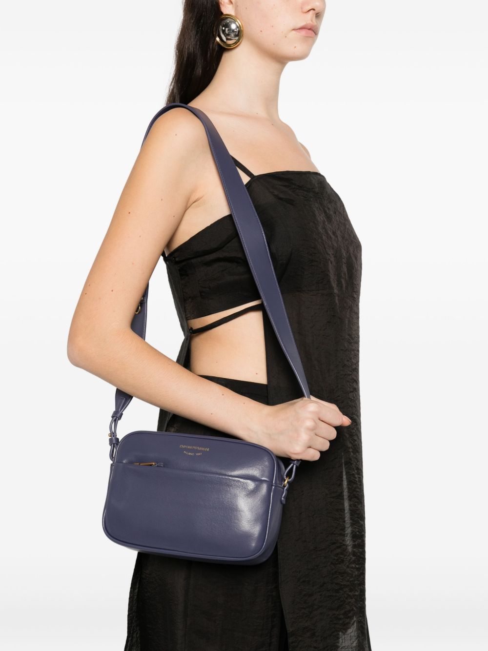 Emporio Armani zip-fastening leather shoulder bag